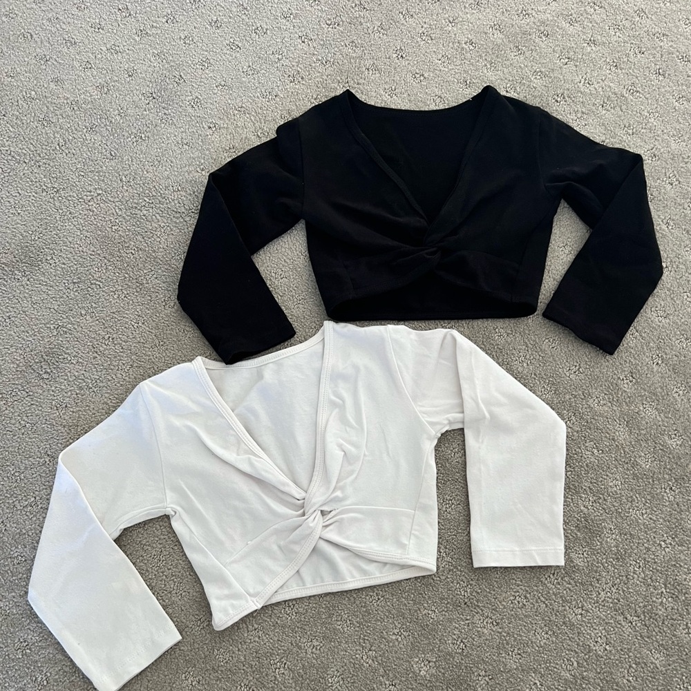 Set of 2 Dance Ballet Crop Warm Up Top  4/5